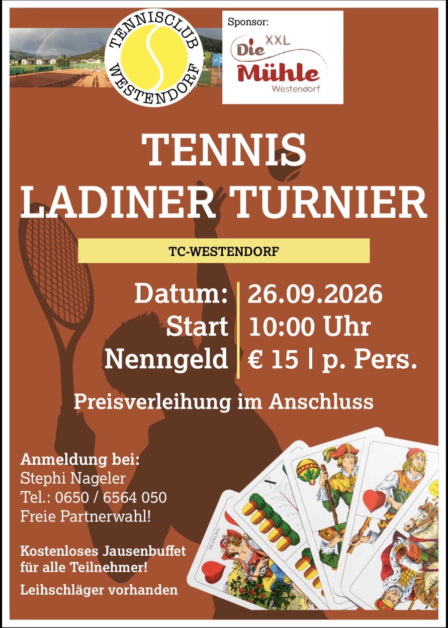 Anmeldung Tennis Ladiner Turnier