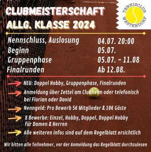 Clubmeisterschaft allg. Klasse 2024