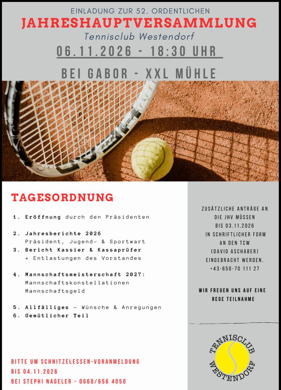 52. JHV TC Glennies Westendorf
